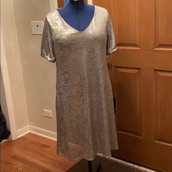 Light Knit Silver Dress - Picture 1 of 8
